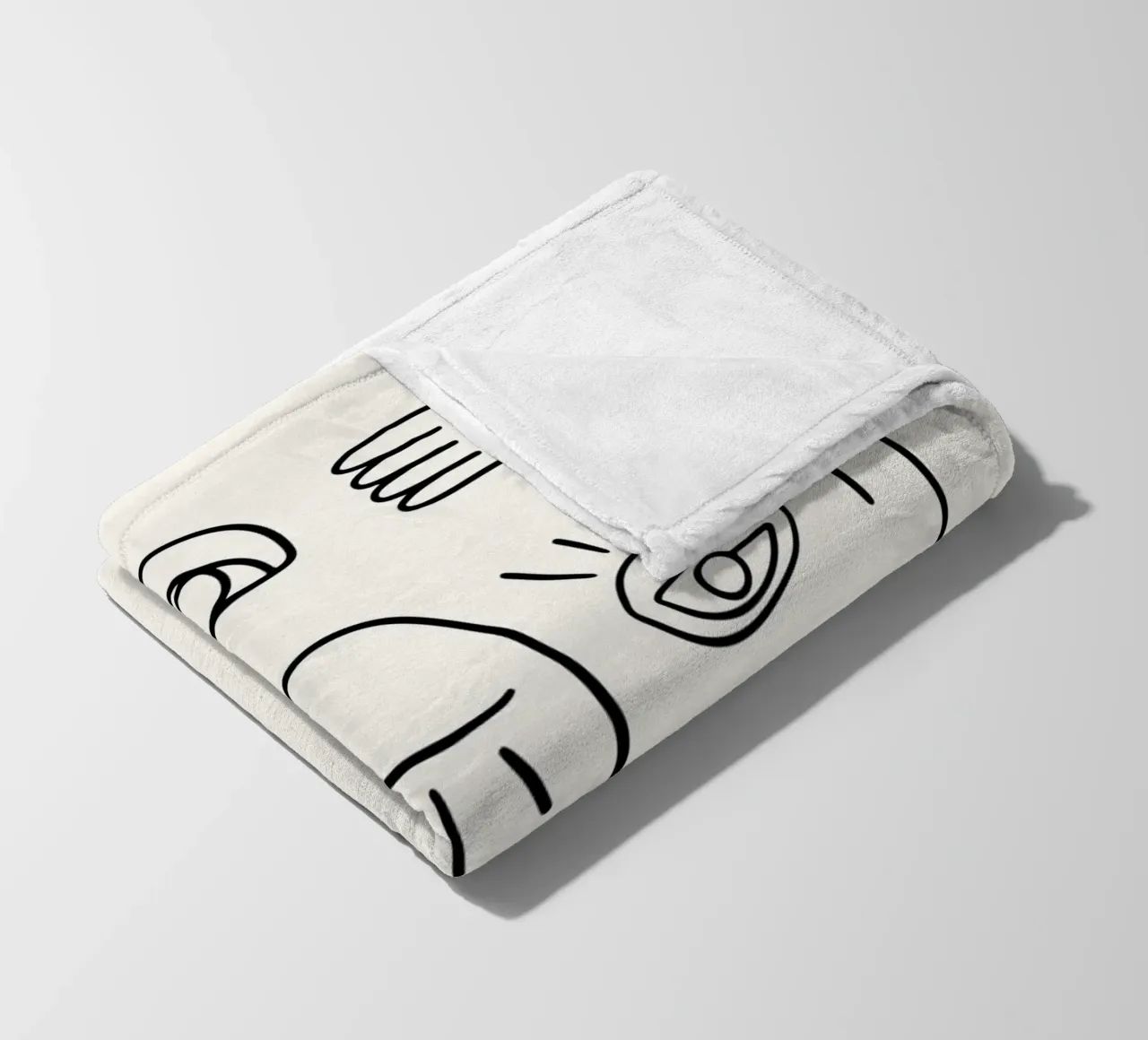 Picasso Faces Line Art Poster - Cubist Modern Gallery Print fleece blanket by NorwesClub
