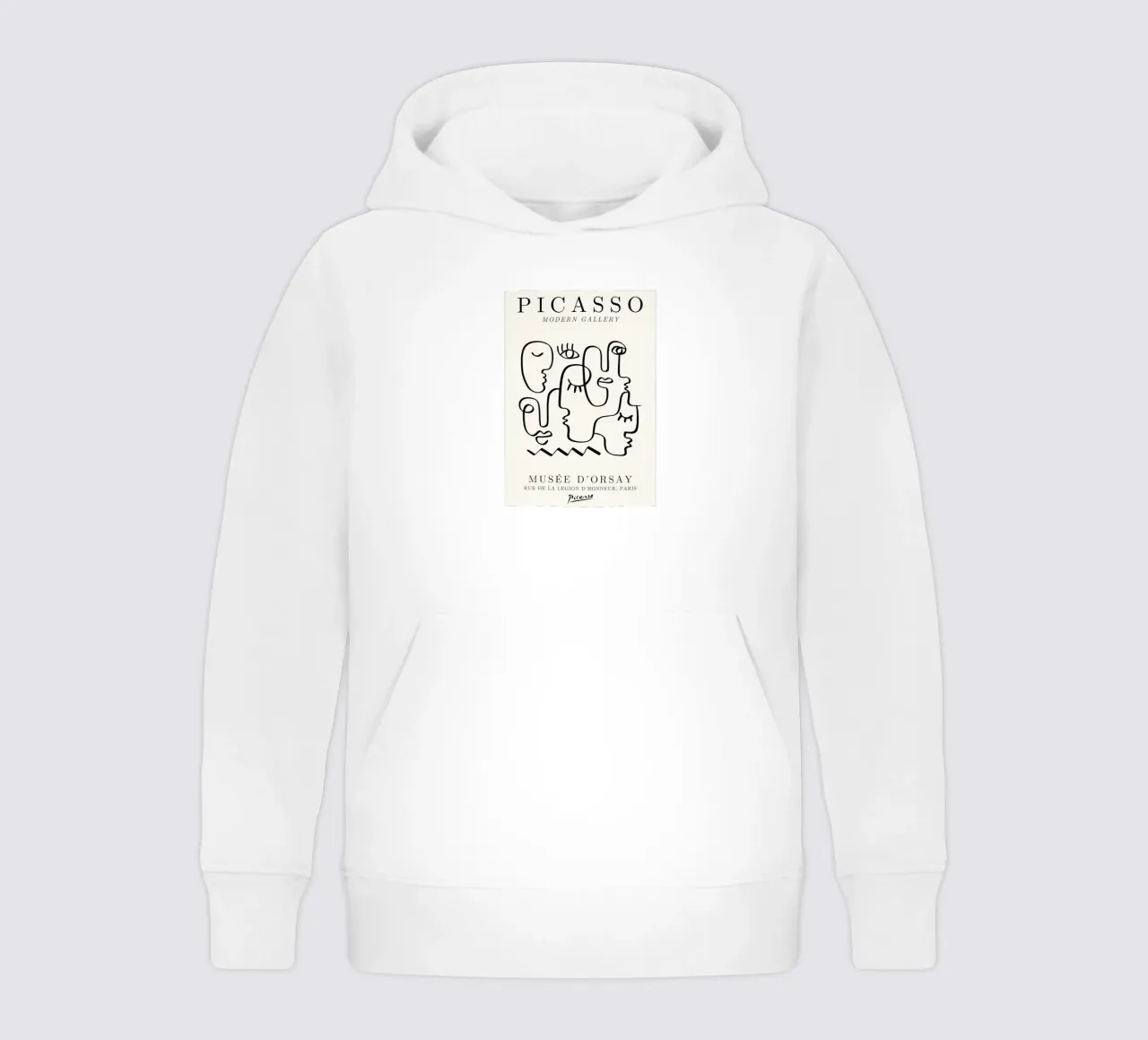 Picasso Faces Ensemble Line Art - Cubist Gallery Print sudadera con capucha para niño de NorwesClub