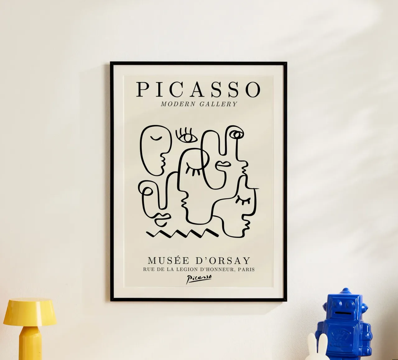 Picasso Faces Ensemble Line Art - Cubist Gallery Print Hahnemühle von NorwesClub