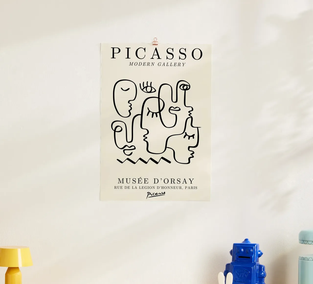 Picasso Faces Ensemble Line Art - Cubist Gallery Print Hahnemühle von NorwesClub