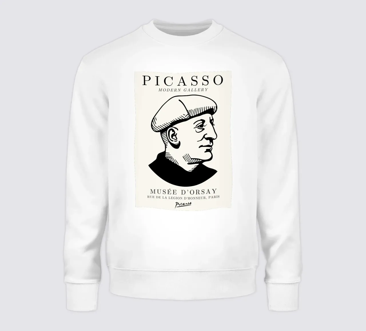 Picasso Self-Portrait Beret - Modernist Gallery Art Print sweatshirt by NorwesClub