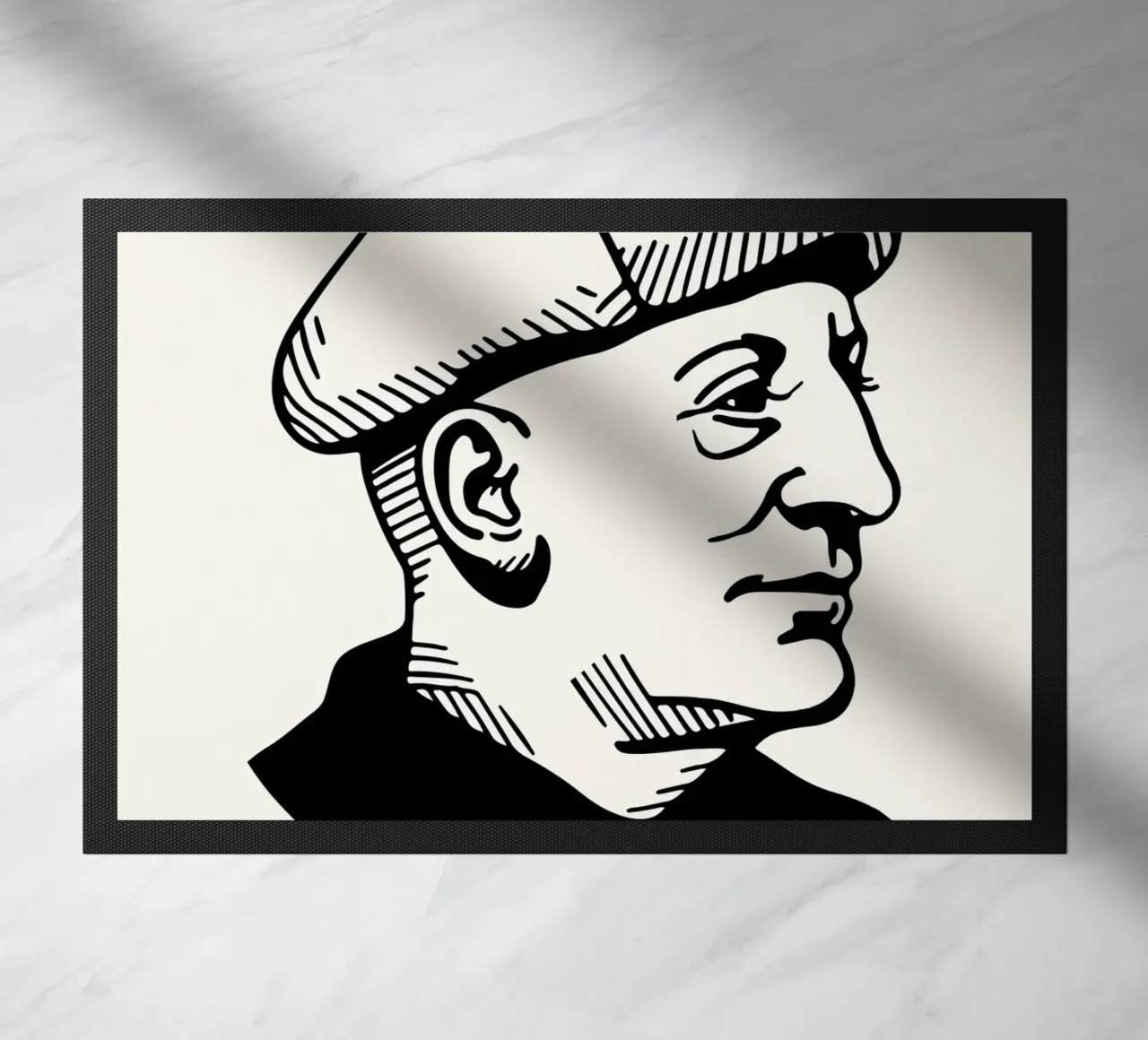 Picasso Self-Portrait Beret - Modernist Gallery Art Print doormat by NorwesClub