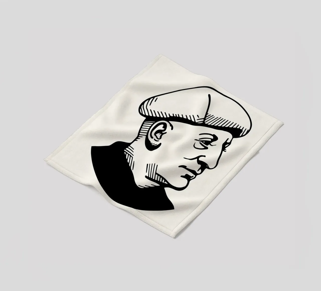 Picasso Self-Portrait Beret - Modernist Gallery Art Print fleece blanket by NorwesClub