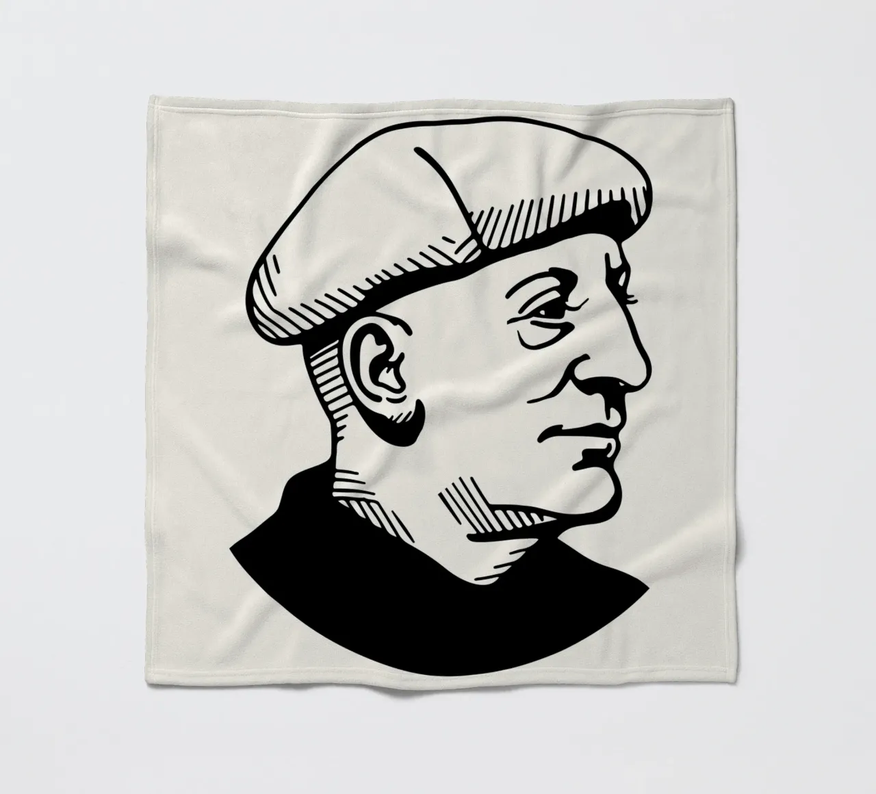 Picasso Self-Portrait Beret - Modernist Gallery Art Print fleece blanket by NorwesClub