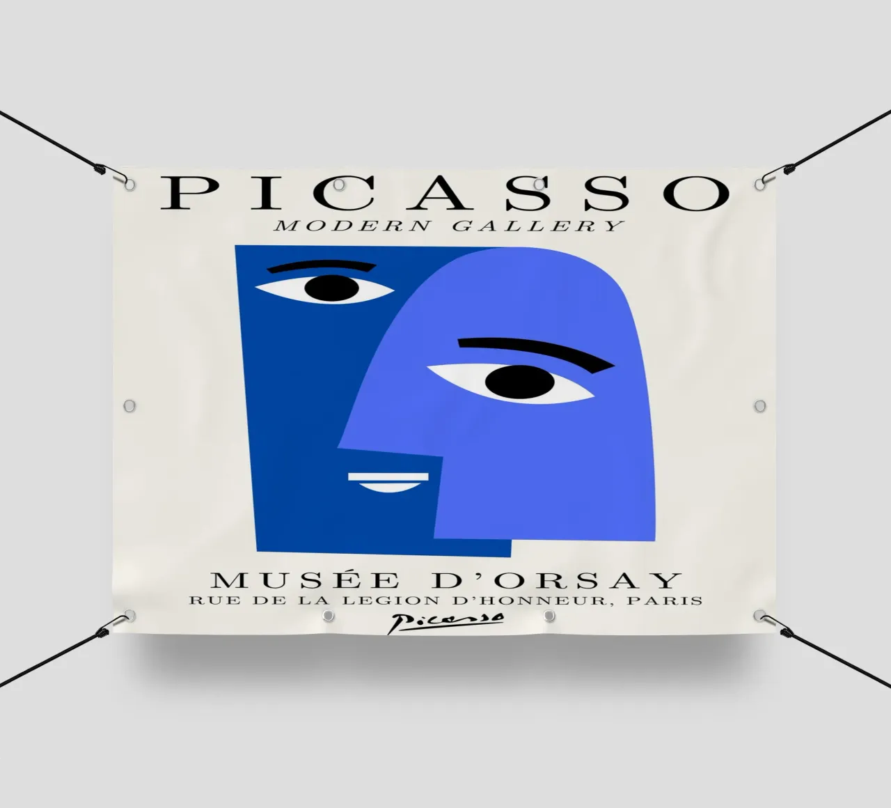 Picasso Blue Face Portrait - Cubist Modern Gallery Print pvc cover by NorwesClub