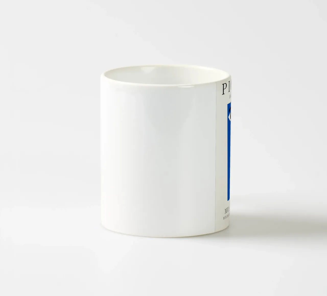 Picasso Blue Face Portrait - Cubist Modern Gallery Print ceramic mug by NorwesClub