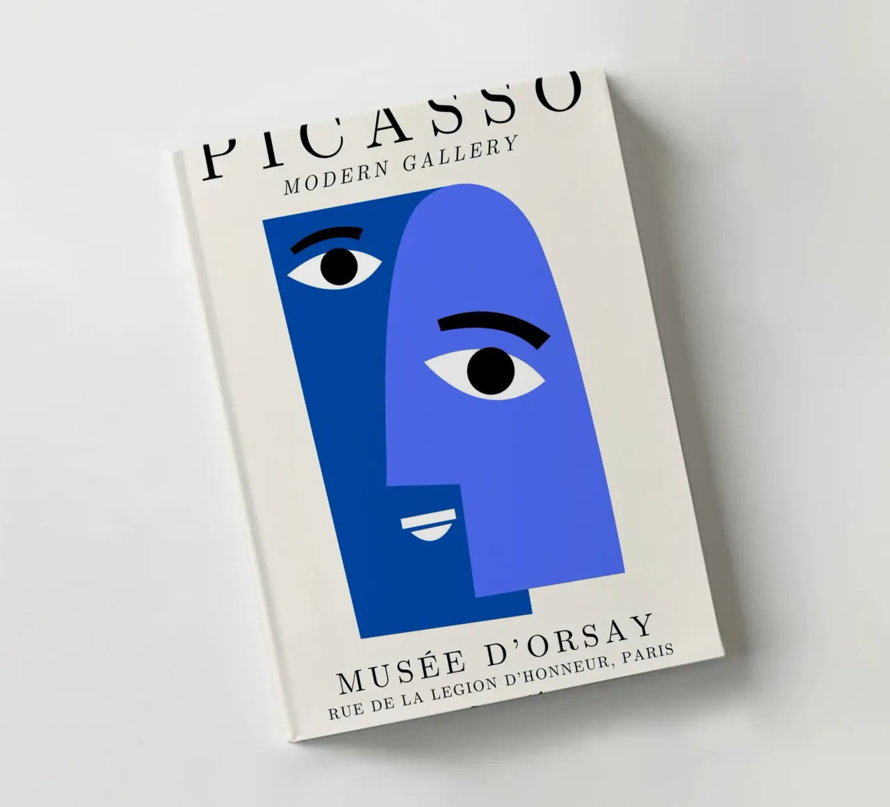 Portrait du visage bleu de Picasso - Cubist Modern Gallery Print carnet de notes de NorwesClub