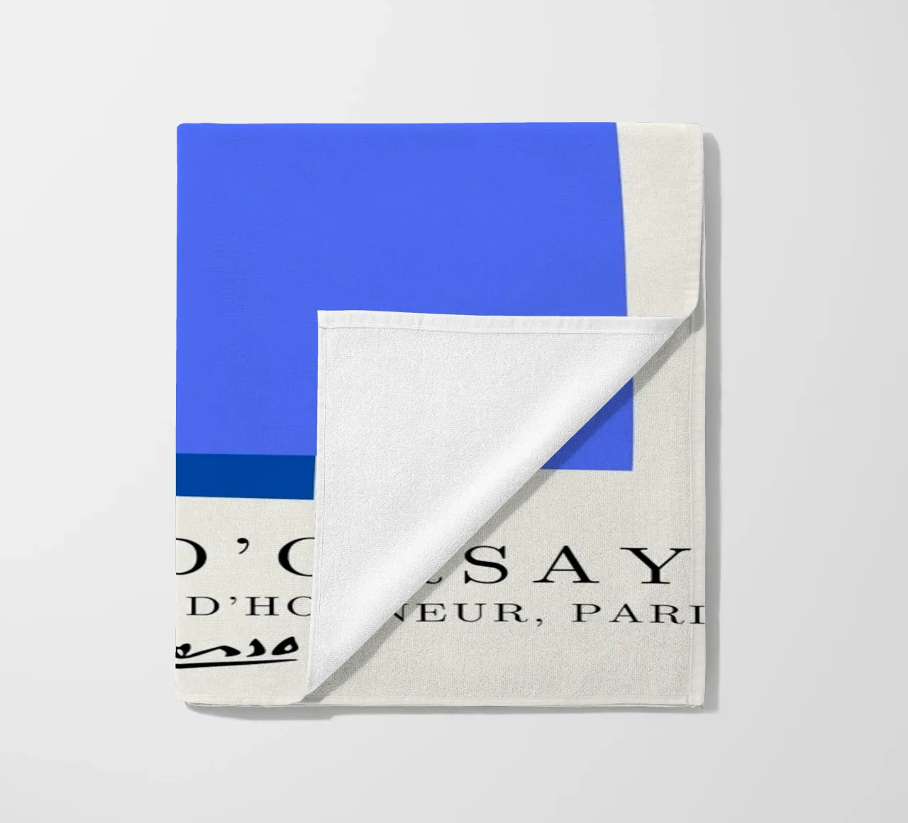 Picasso Blue Face Portrait - Cubist Modern Gallery Print beach towel by NorwesClub
