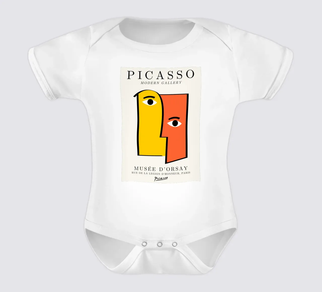 Picasso Cubist Faces Abstract Print | Modern Gallery Wall Ar body neonato maniche corte da NorwesClub