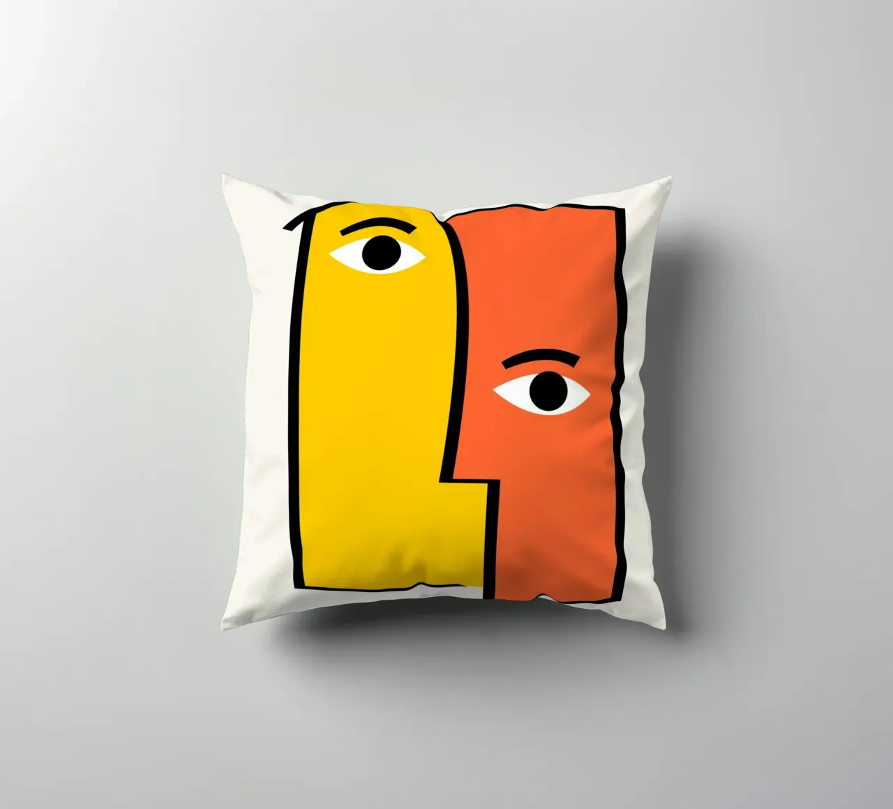 Picasso Cubist Faces Abstract Print | Modern Gallery Wall Ar cuscino da NorwesClub