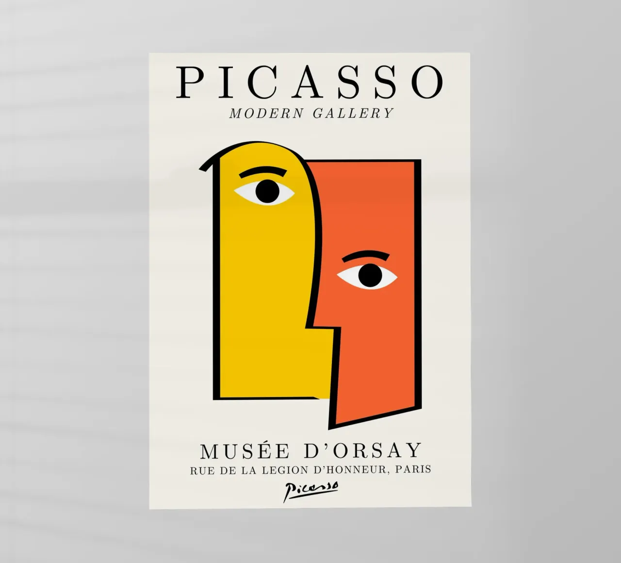 Picasso Cubist Faces Abstract Print | Modern Gallery Wall Ar pellicola backlit da NorwesClub