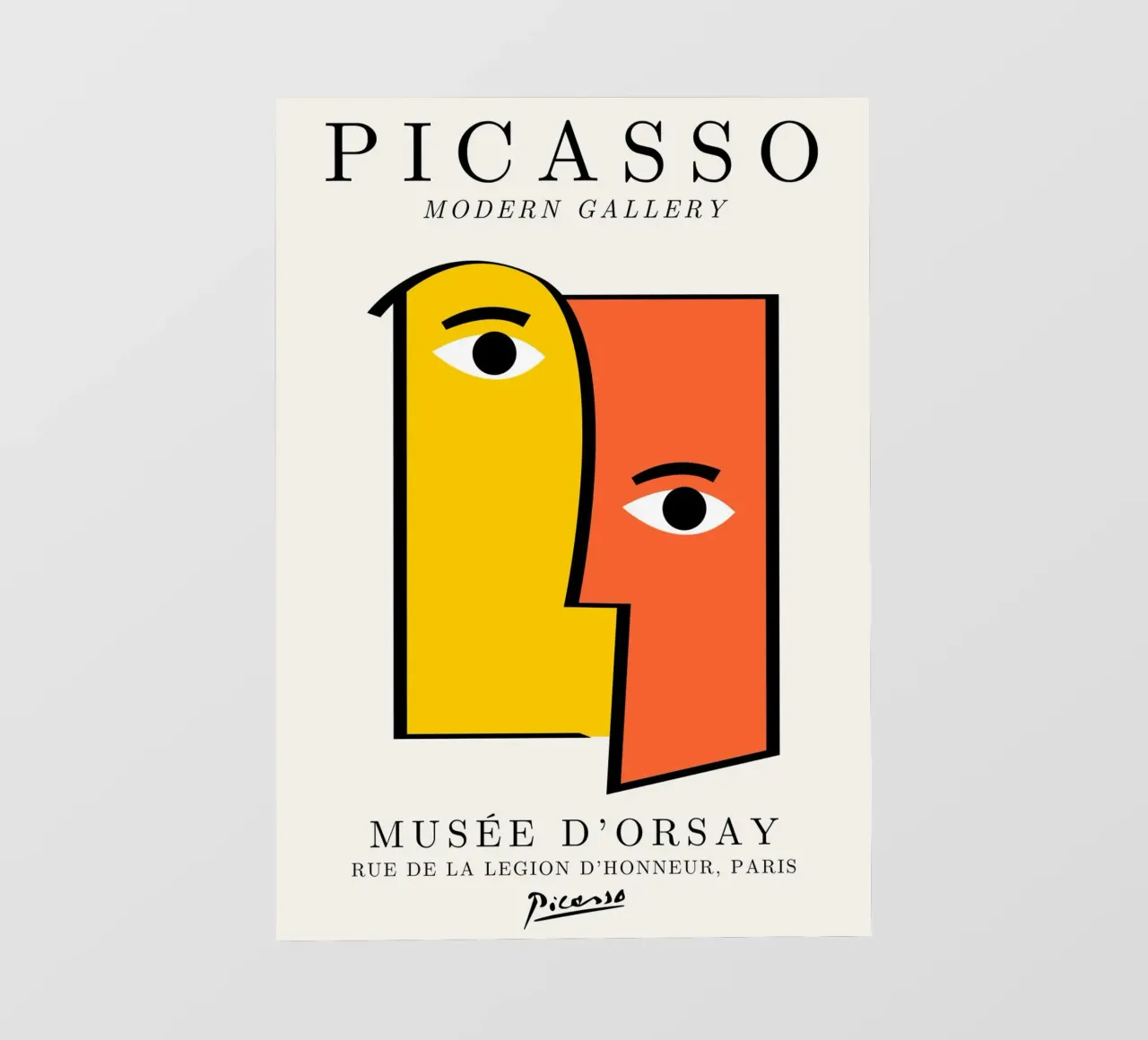 Picasso Cubist Faces Abstract Print | Modern Gallery Wall Ar pellicola backlit da NorwesClub