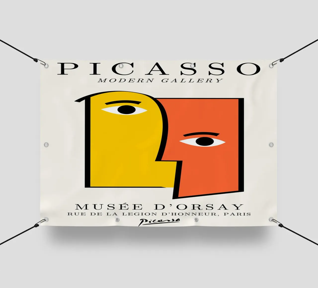 Picasso Cubist Faces Abstract Print | Modern Gallery Wall Ar telo in pvc da NorwesClub
