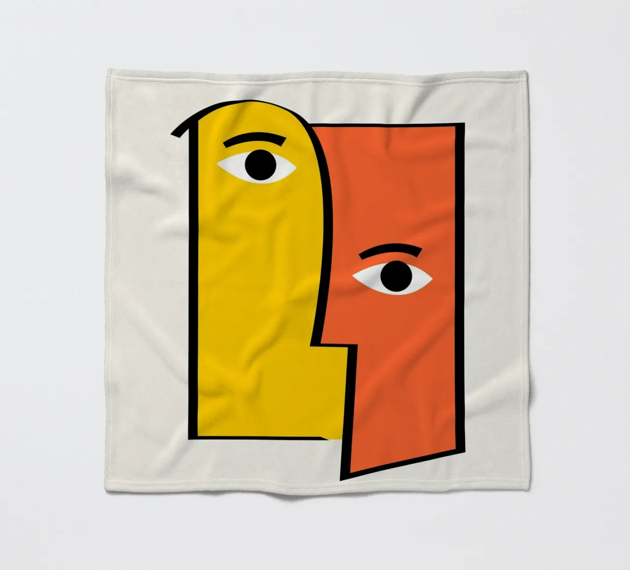 Picasso Cubist Faces Abstract Print | Modern Gallery Wall Ar coperta in pile da NorwesClub