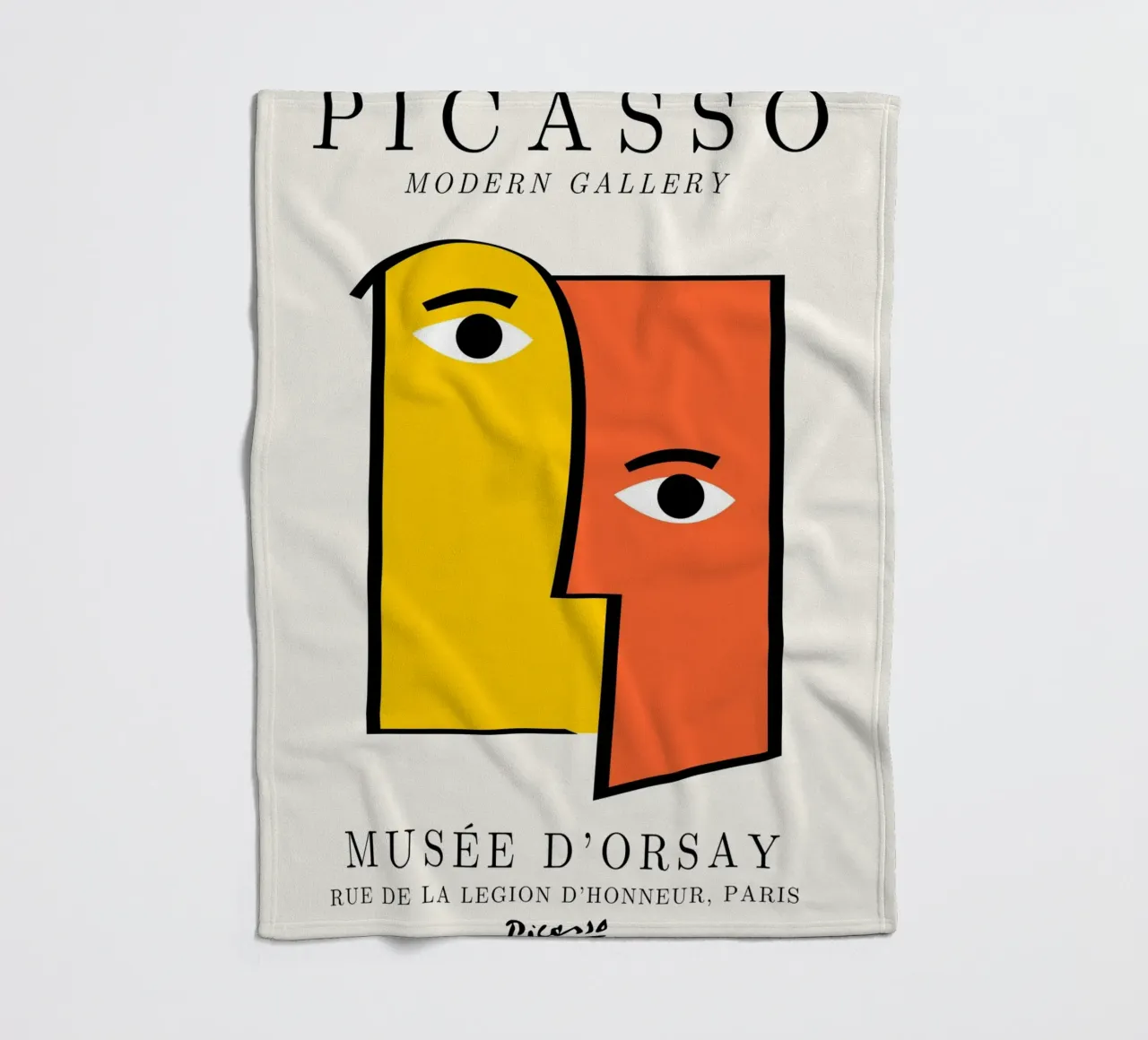 Picasso Cubist Faces Abstract Print | Modern Gallery Wall Ar coperta in pile da NorwesClub