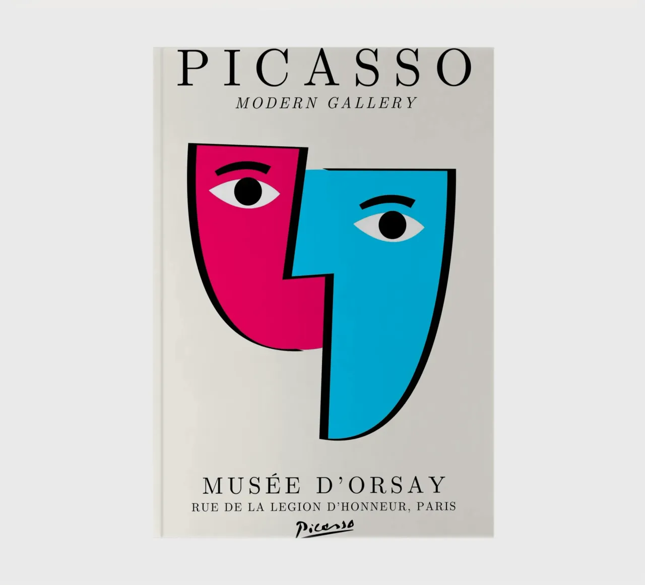 Picasso Cubist Masks Abstract Art Print | Pop Art Faces Tren notebook by NorwesClub