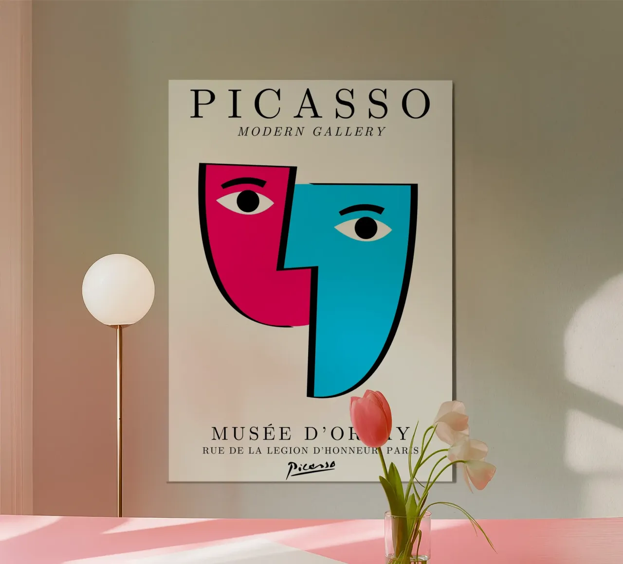 Picasso Cubist Masks Abstract Art Print | Pop Art Faces Tren hahnemühle de NorwesClub