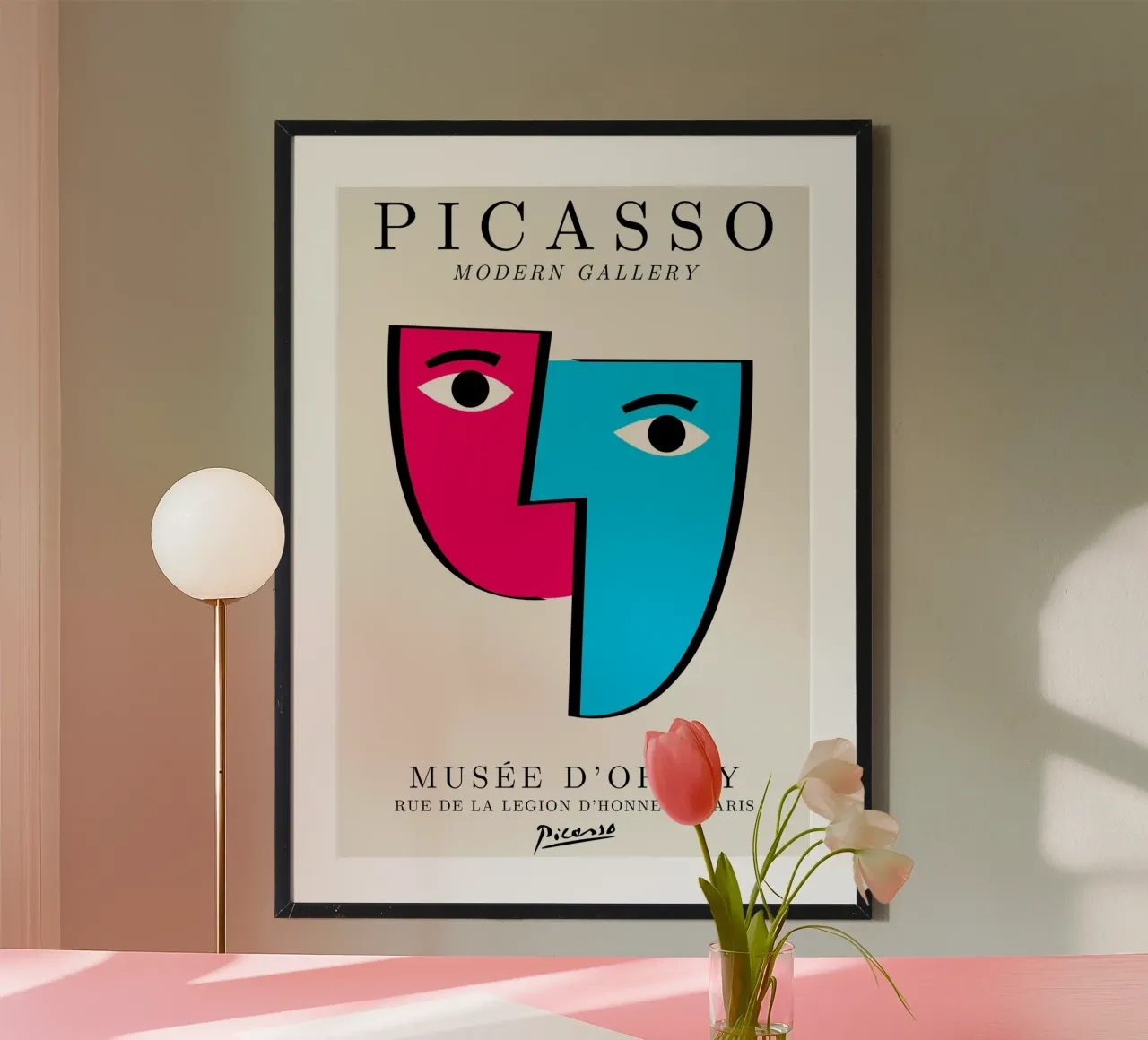 Picasso Cubist Masks Abstract Art Print | Pop Art Faces Tren hahnemühle de NorwesClub