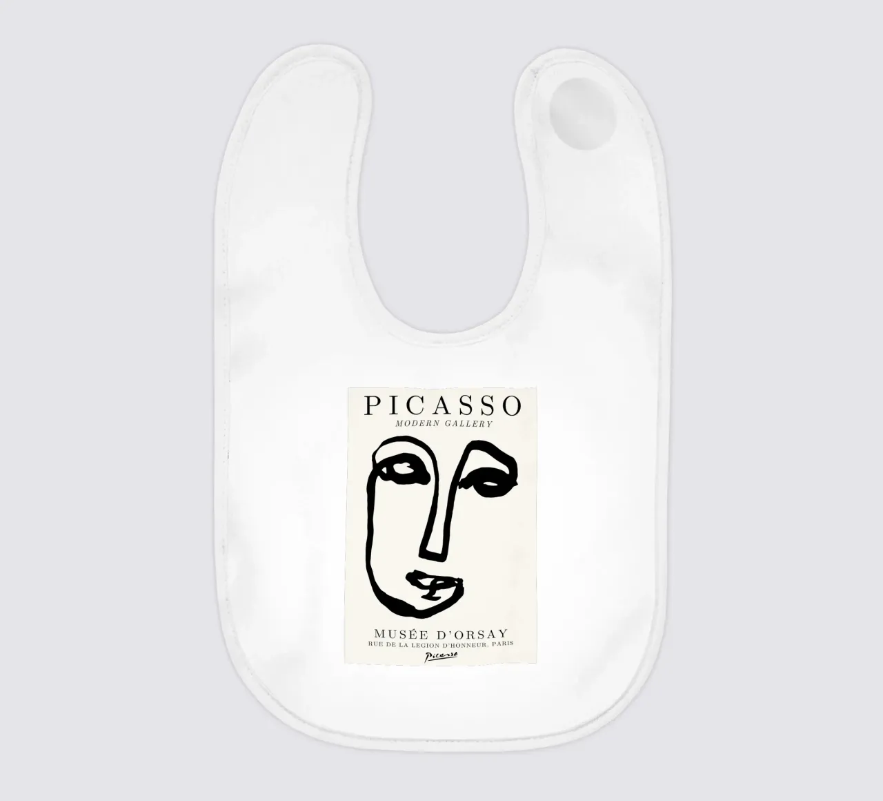 Picasso Abstract Face Line Art Print | Minimalist Modern Gal babero de NorwesClub