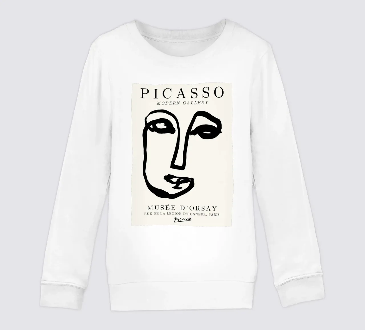 Picasso Abstract Face Line Art Print | Minimalist Modern Gal sudadera para niño de NorwesClub