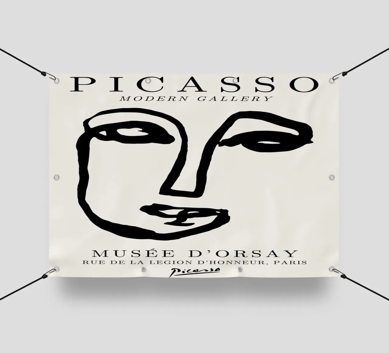 Picasso Abstract Face Line Art Print | Minimalist Modern Gal lonas publicitarias de NorwesClub