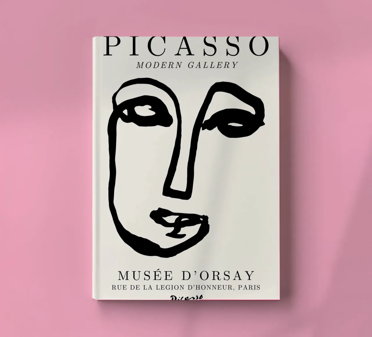 Picasso Abstract Face Line Art Print | Minimalist Modern Gal notebook by NorwesClub