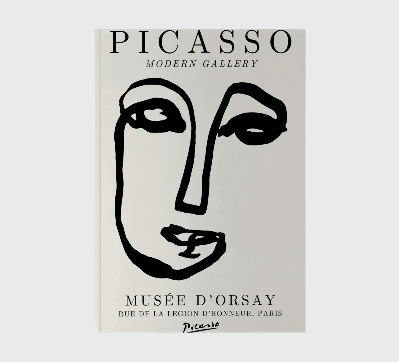 Picasso Abstract Face Line Art Print | Minimalist Modern Gal notebook by NorwesClub