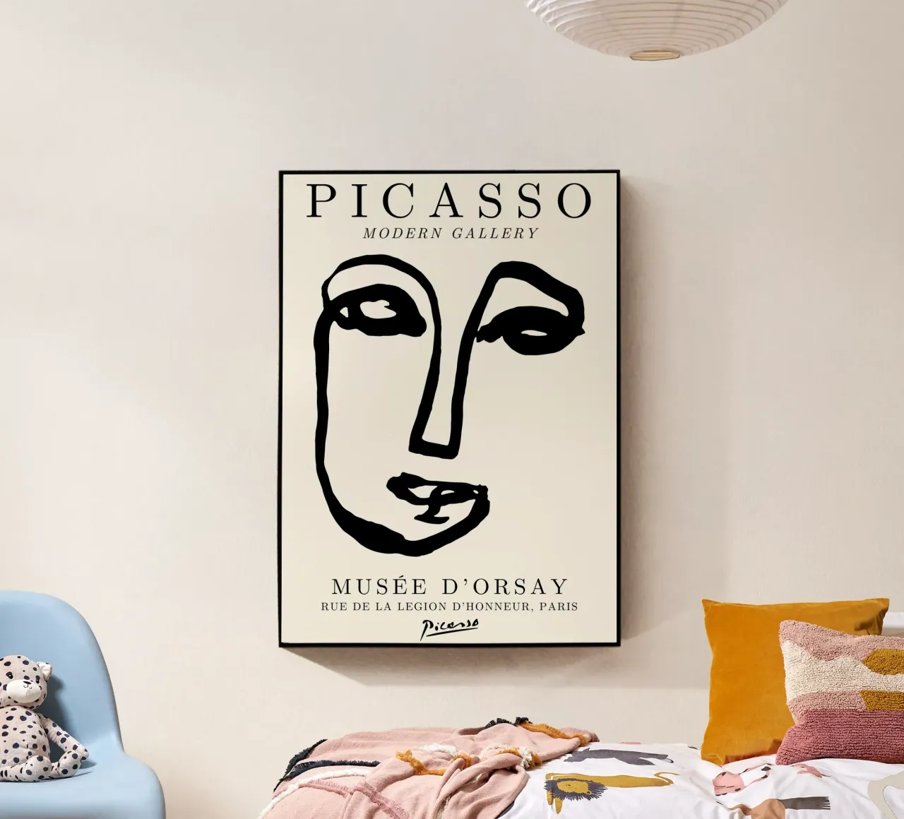 Picasso Abstract Face Line Art Print | Minimalist Modern Gal metacrilato de NorwesClub