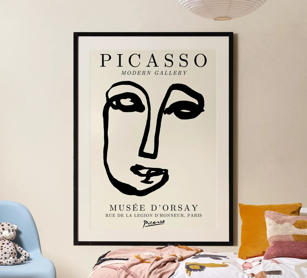 Picasso Abstract Face Line Art Print | Minimalist Modern Gal hahnemühle de NorwesClub
