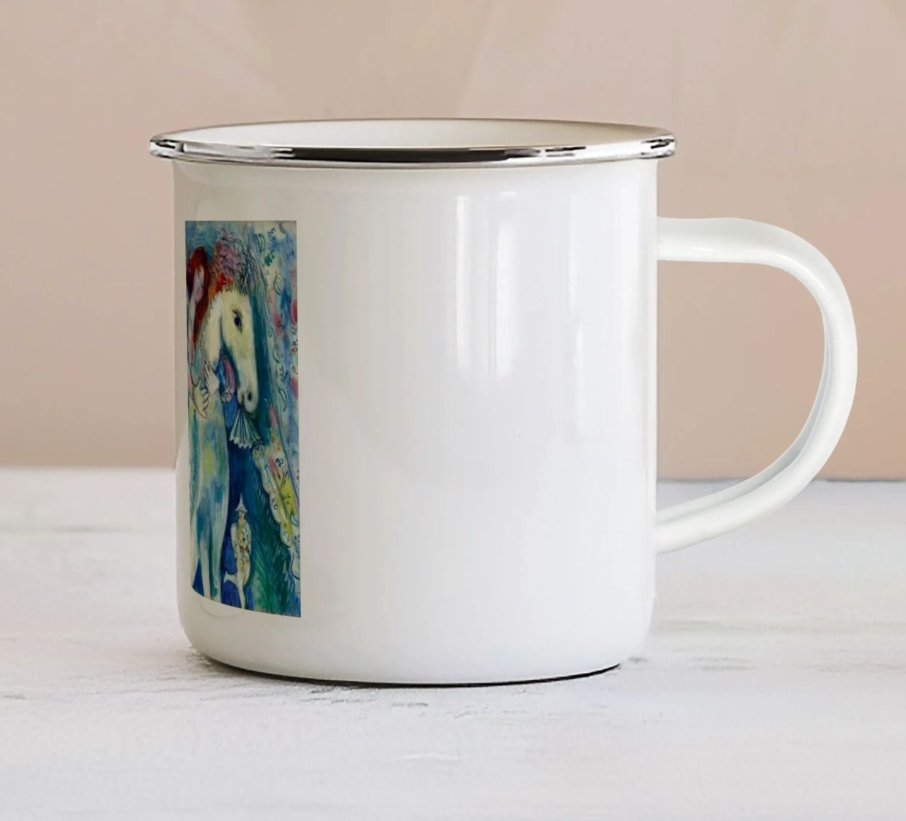 Marc Chagall Ballerina del circo tazza in smalto da Kunze Gallery