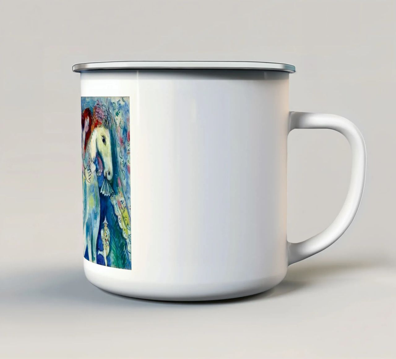 Marc Chagall Ballerina del circo tazza in smalto da Kunze Gallery