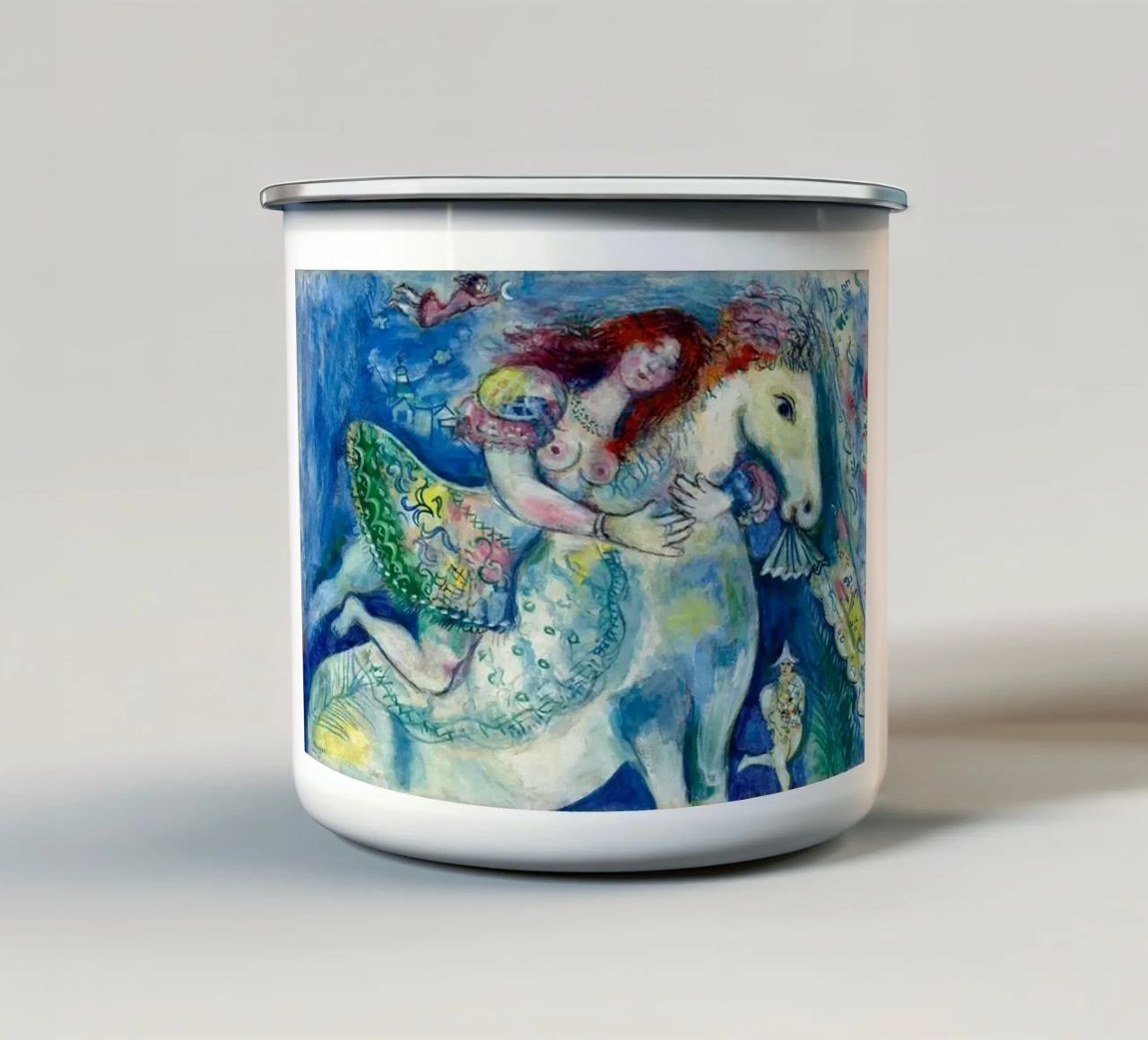 Marc Chagall Ballerina del circo tazza in smalto da Kunze Gallery