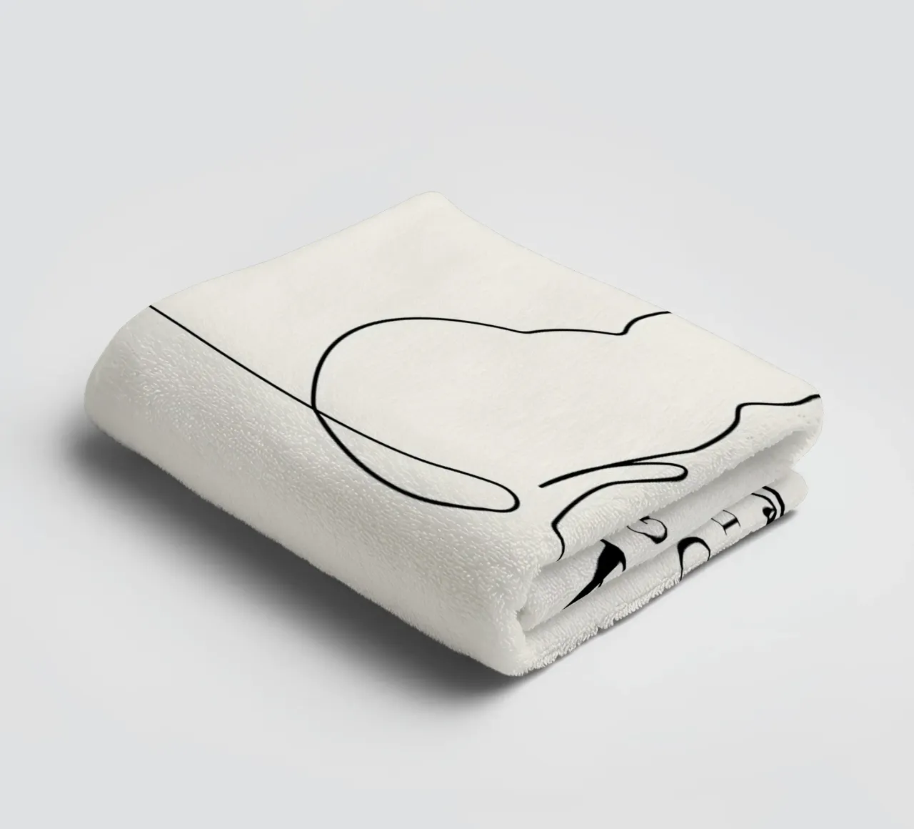 Picasso Cats Line Art Print | Minimalist Feline Sketch Mode towel by NorwesClub