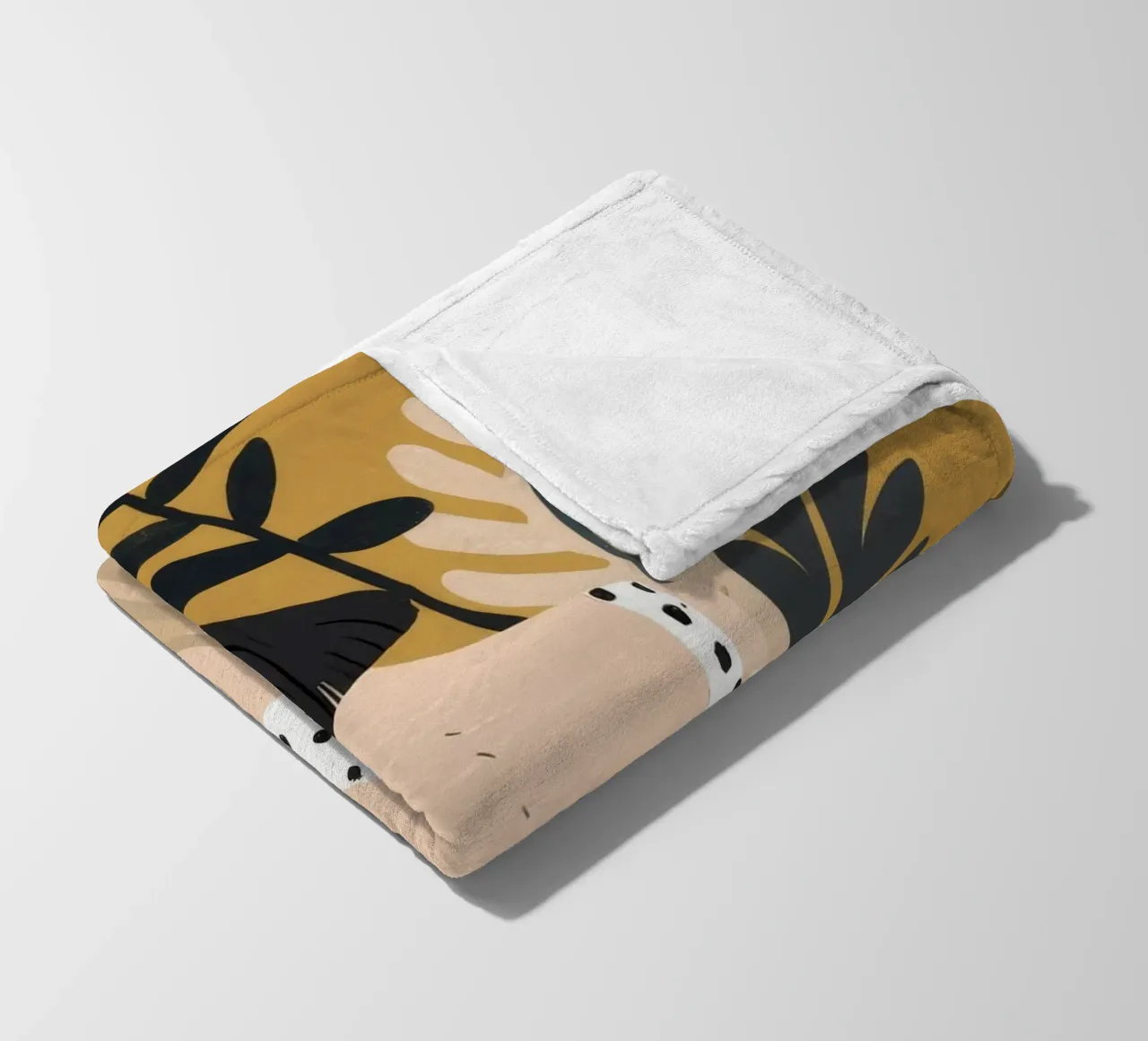 Serene Floral Contemplation fleece blanket by Petal Canvas