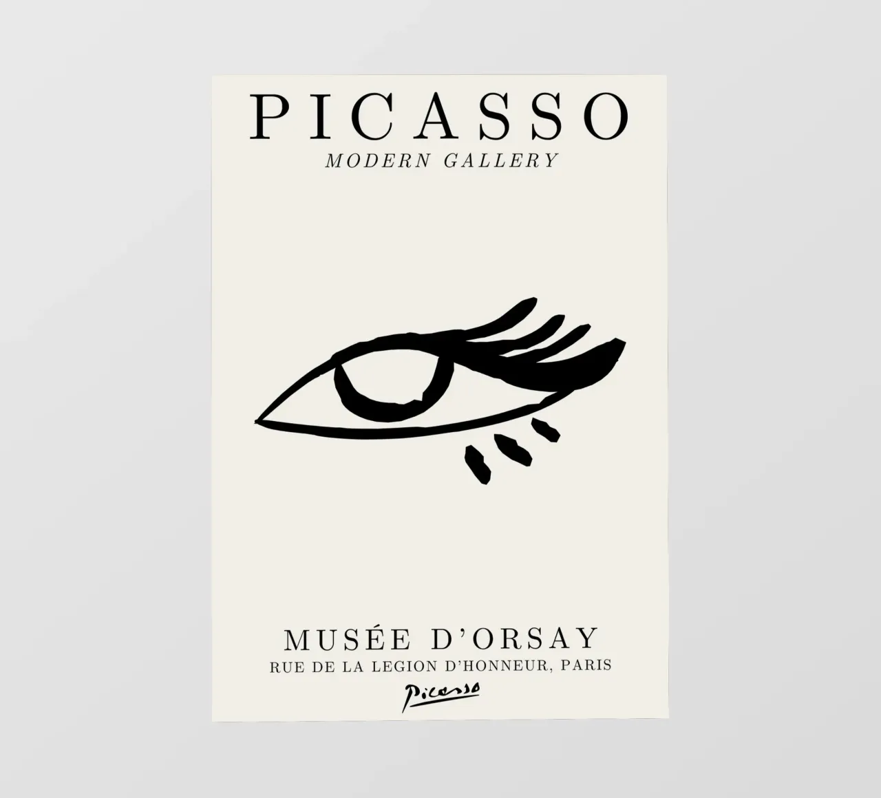 Picasso Eye Abstract Line Art Print | Expressionist Modern T lámina retroiluminada de NorwesClub