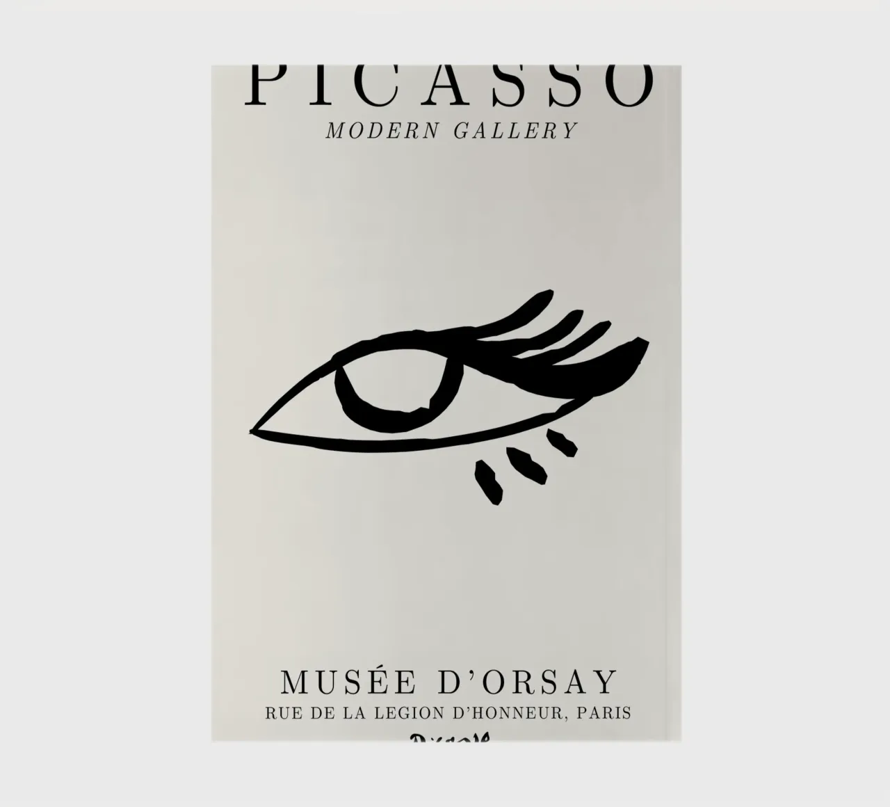 Picasso Eye Abstract Line Art Print | Expressionist Modern T notebook by NorwesClub