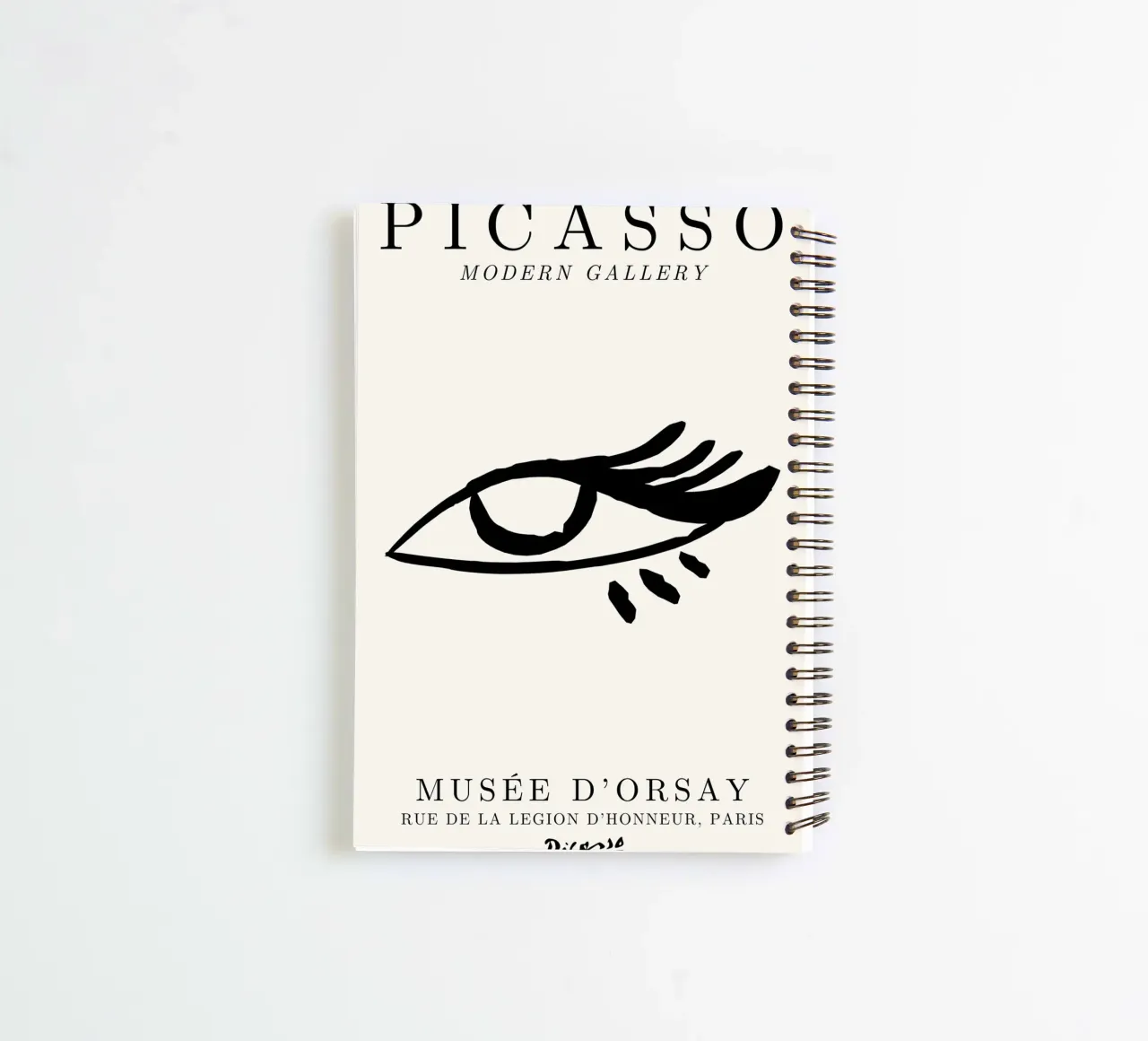 Picasso Eye Abstract Line Art Print | Expressionist Modern T spiral notebook by NorwesClub