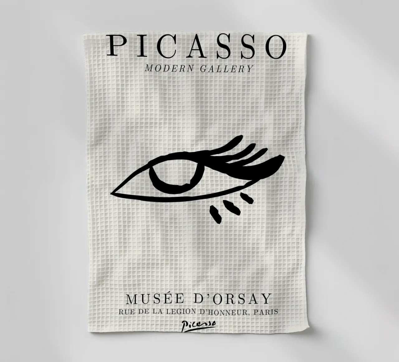 Picasso Eye Abstract Line Art Print | Expressionist Modern T Geschirrtuch von NorwesClub