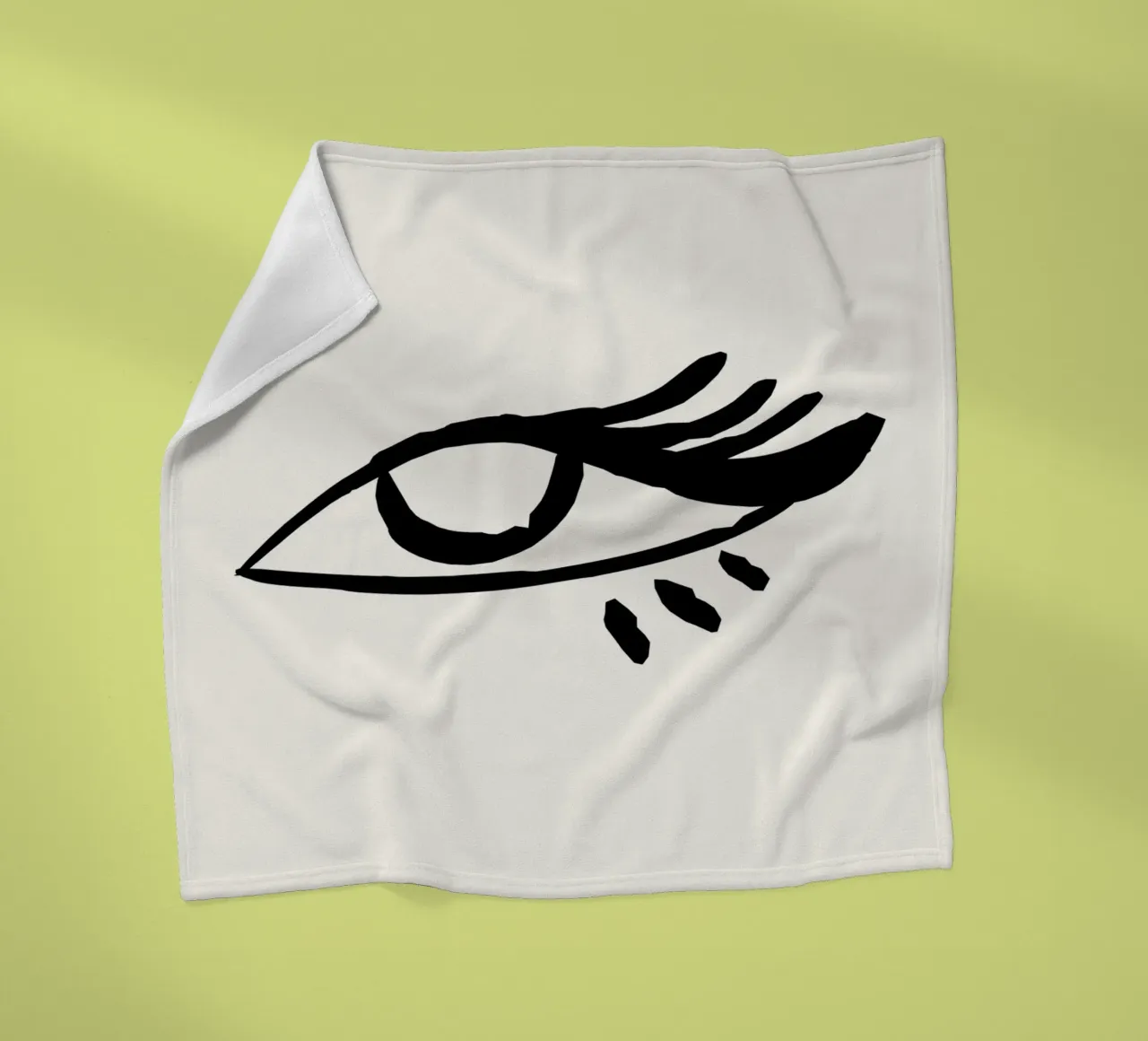 Picasso Eye Abstract Line Art Print | Expressionist Modern T Fleecedecke von NorwesClub