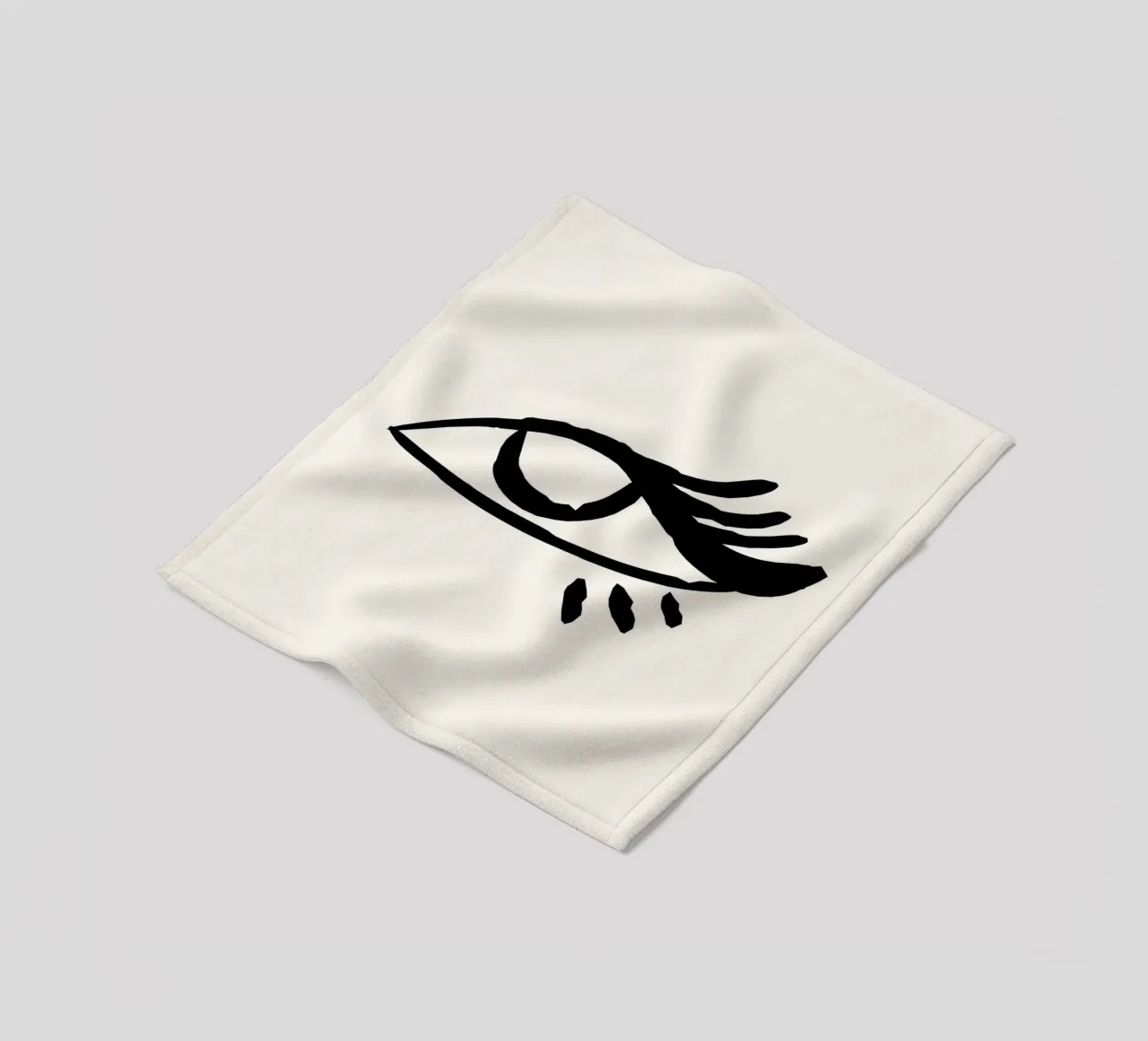 Picasso Eye Abstract Line Art Print | Expressionist Modern T Fleecedecke von NorwesClub