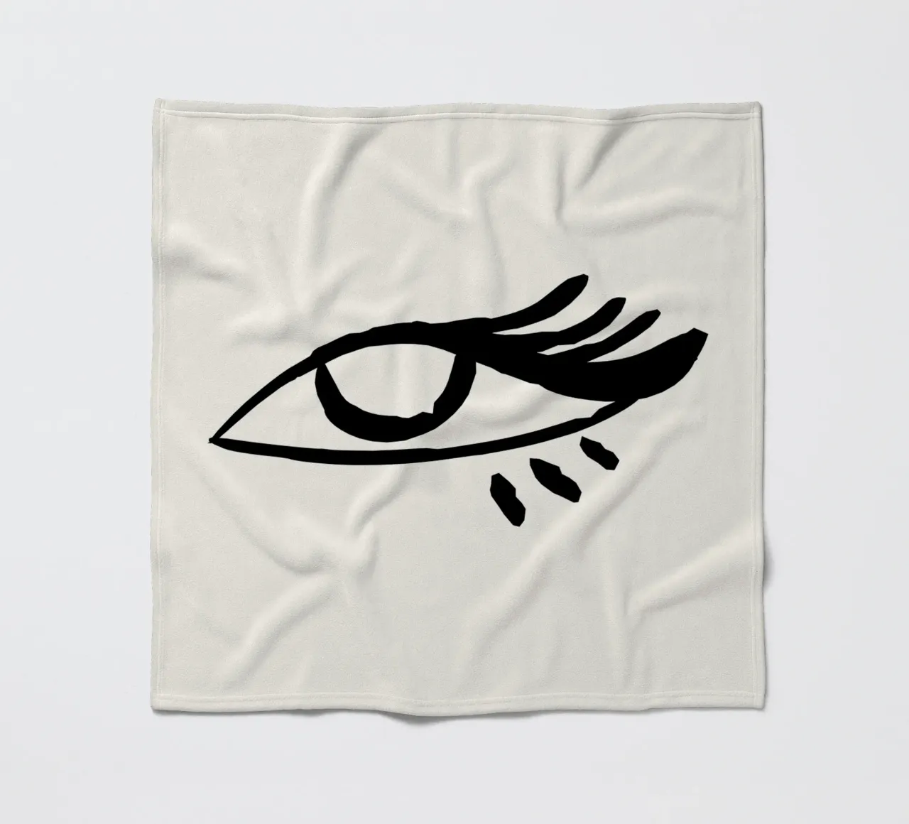 Picasso Eye Abstract Line Art Print | Expressionist Modern T Fleecedecke von NorwesClub