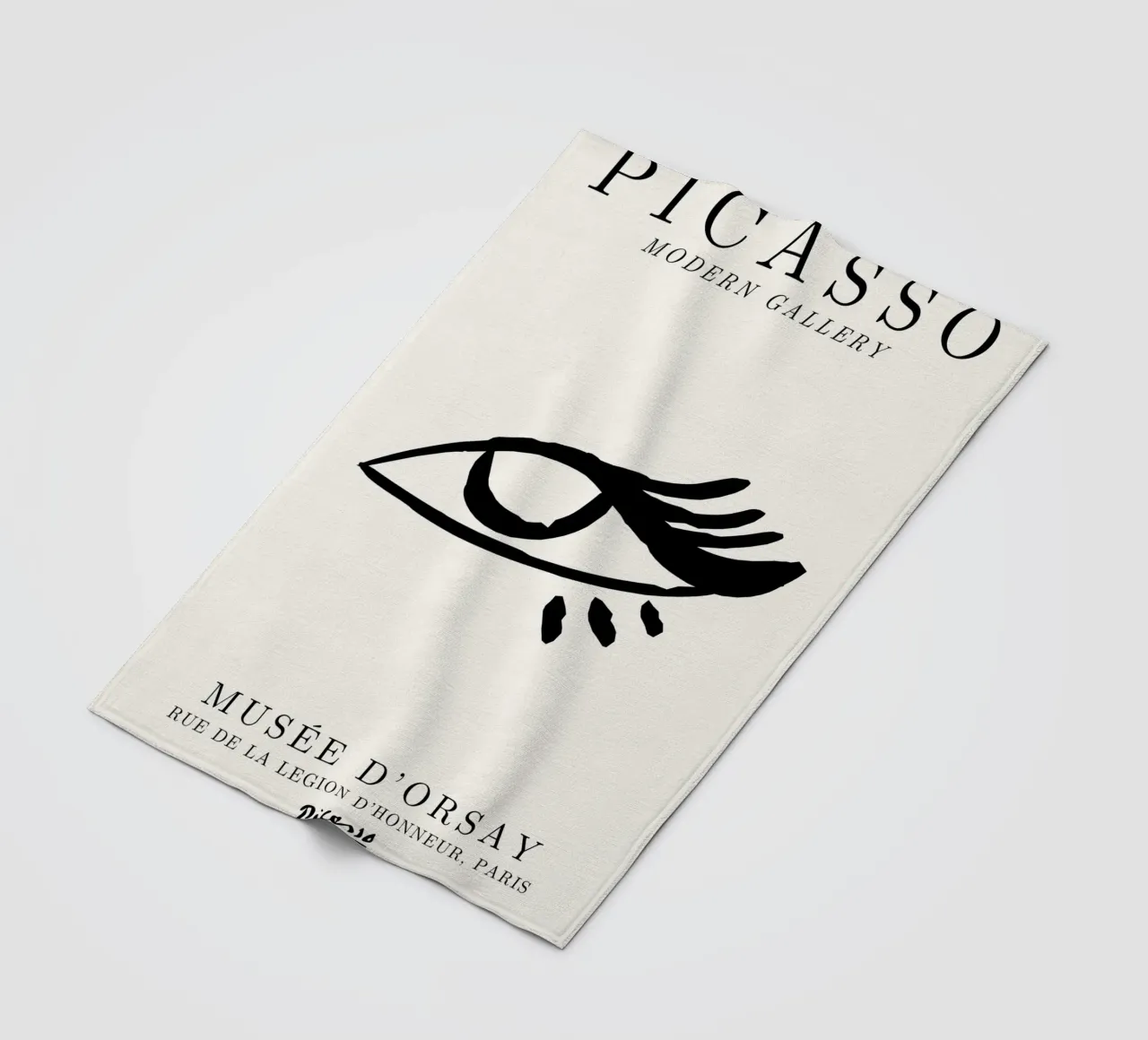Picasso Eye Abstract Line Art Print | Expressionist Modern T Fleecedecke von NorwesClub