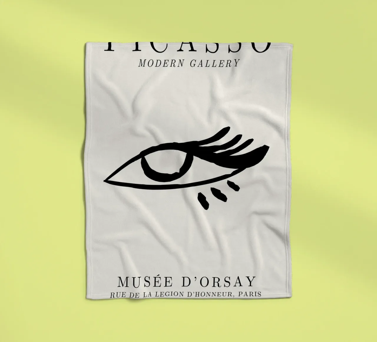 Picasso Eye Abstract Line Art Print | Expressionist Modern T Fleecedecke von NorwesClub