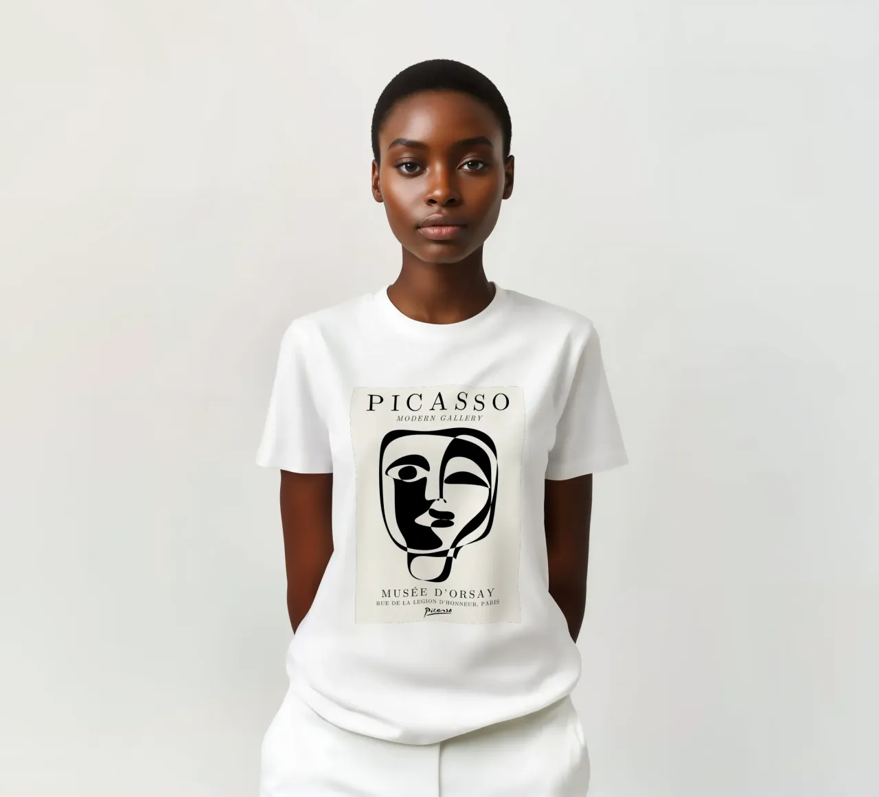 Picasso Abstract Face Mask Art Print | Cubist Modern Gallery t-shirt by NorwesClub