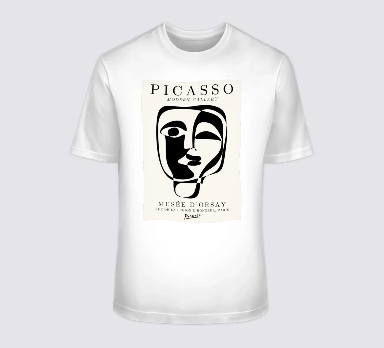 Picasso Abstract Face Mask Art Print | Cubist Modern Gallery t-shirt by NorwesClub