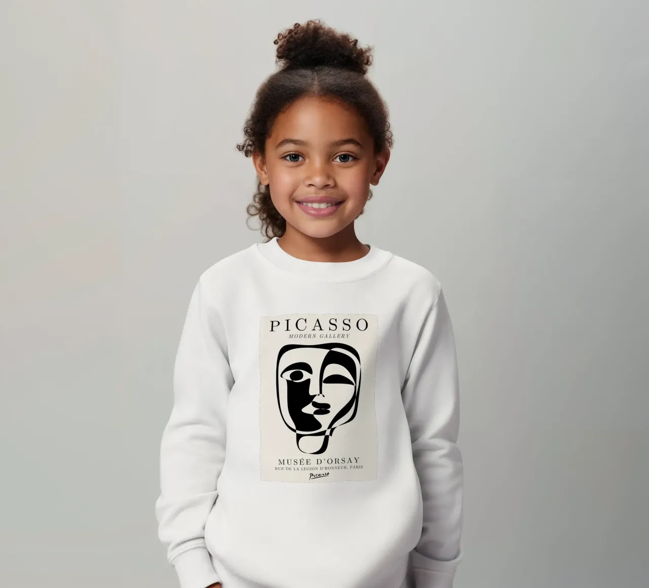 Picasso Abstract Face Mask Art Print | Cubist Modern Gallery sudadera para niño de NorwesClub