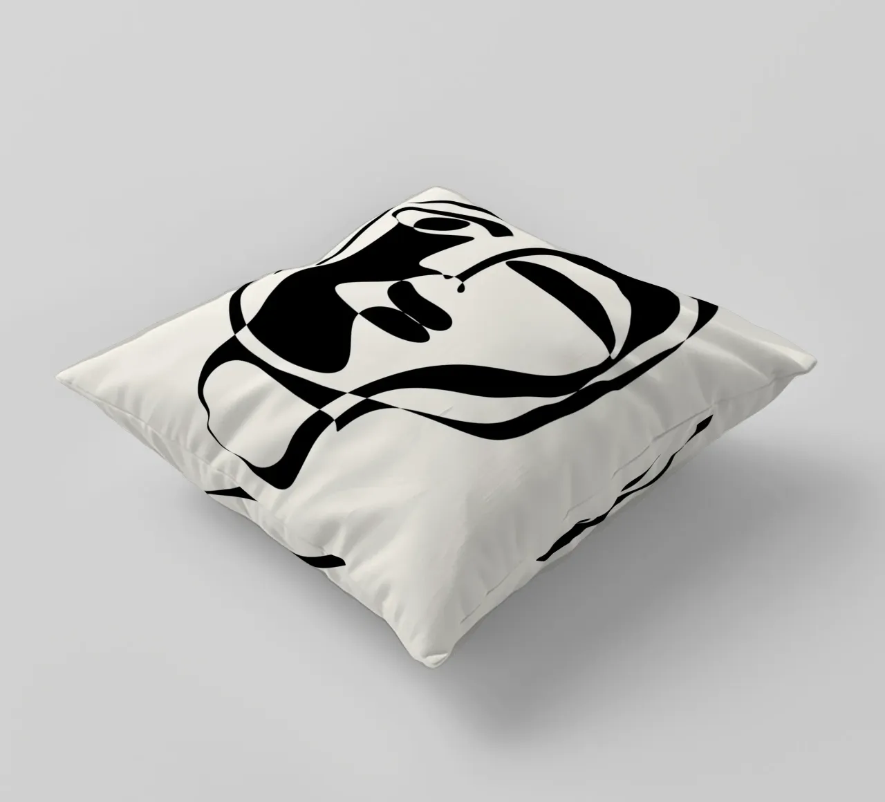 Picasso Abstract Face Mask Art Print | Cubist Modern Gallery decorative cushion by NorwesClub