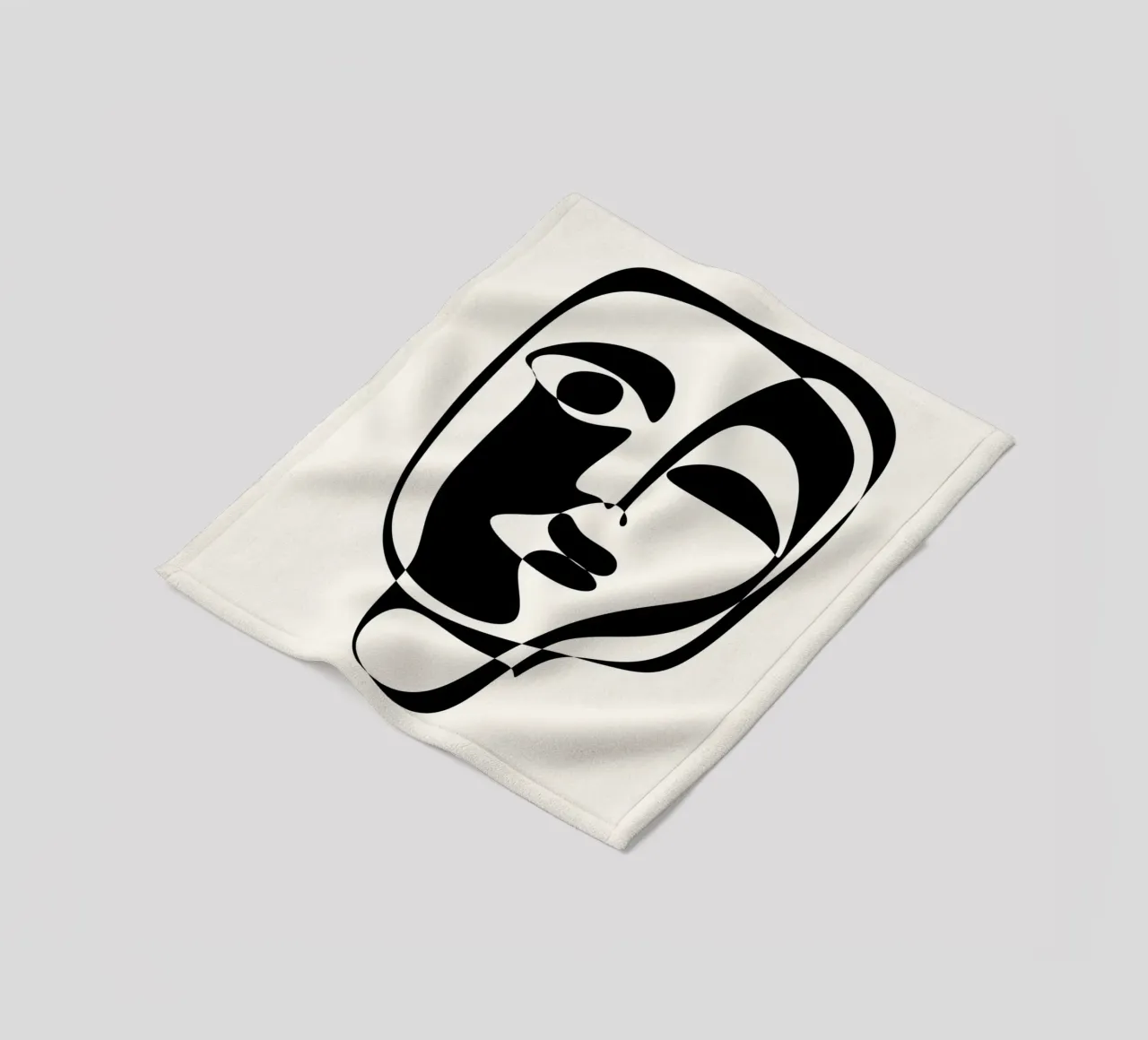 Picasso Abstract Face Mask Art Print | Cubist Modern Gallery fleece blanket by NorwesClub
