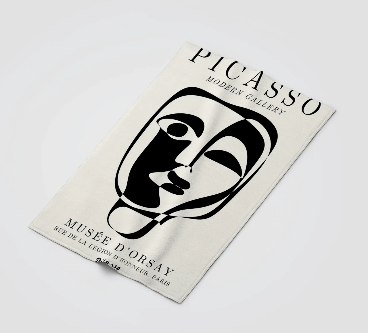 Picasso Abstract Face Mask Art Print | Cubist Modern Gallery fleece blanket by NorwesClub