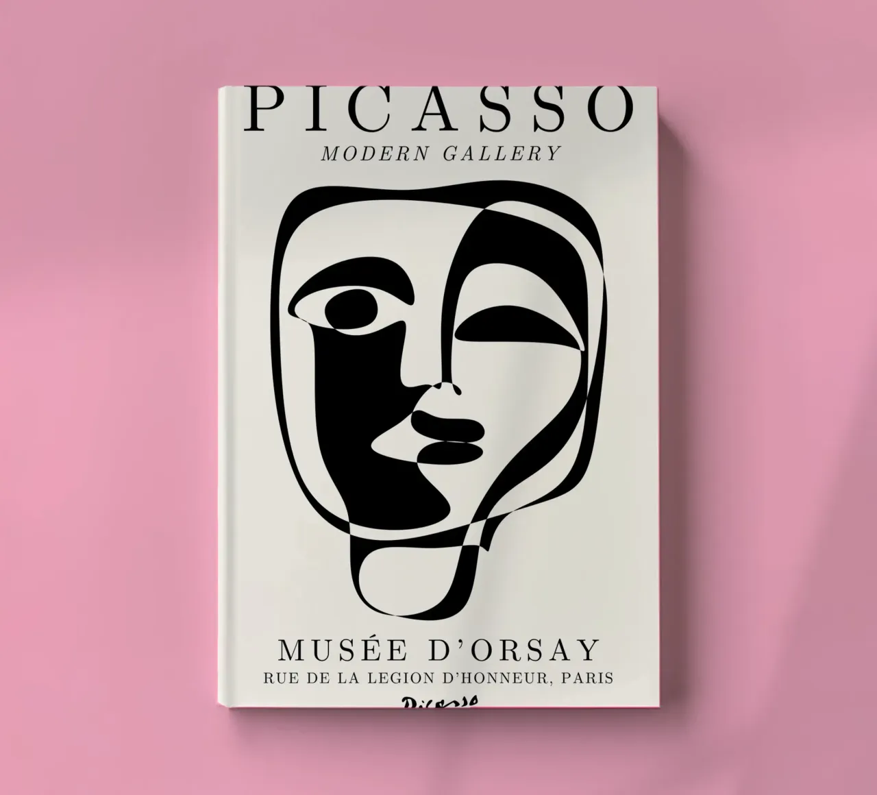 Picasso Abstract Face Mask Art Print | Cubist Modern Gallery notebook by NorwesClub